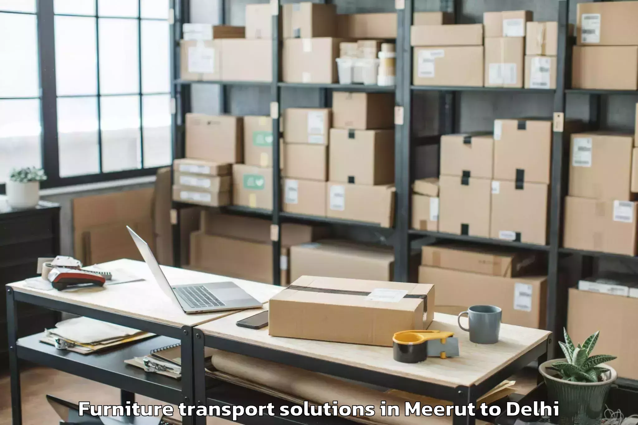 Expert Meerut to Rohini Furniture Transport Solutions